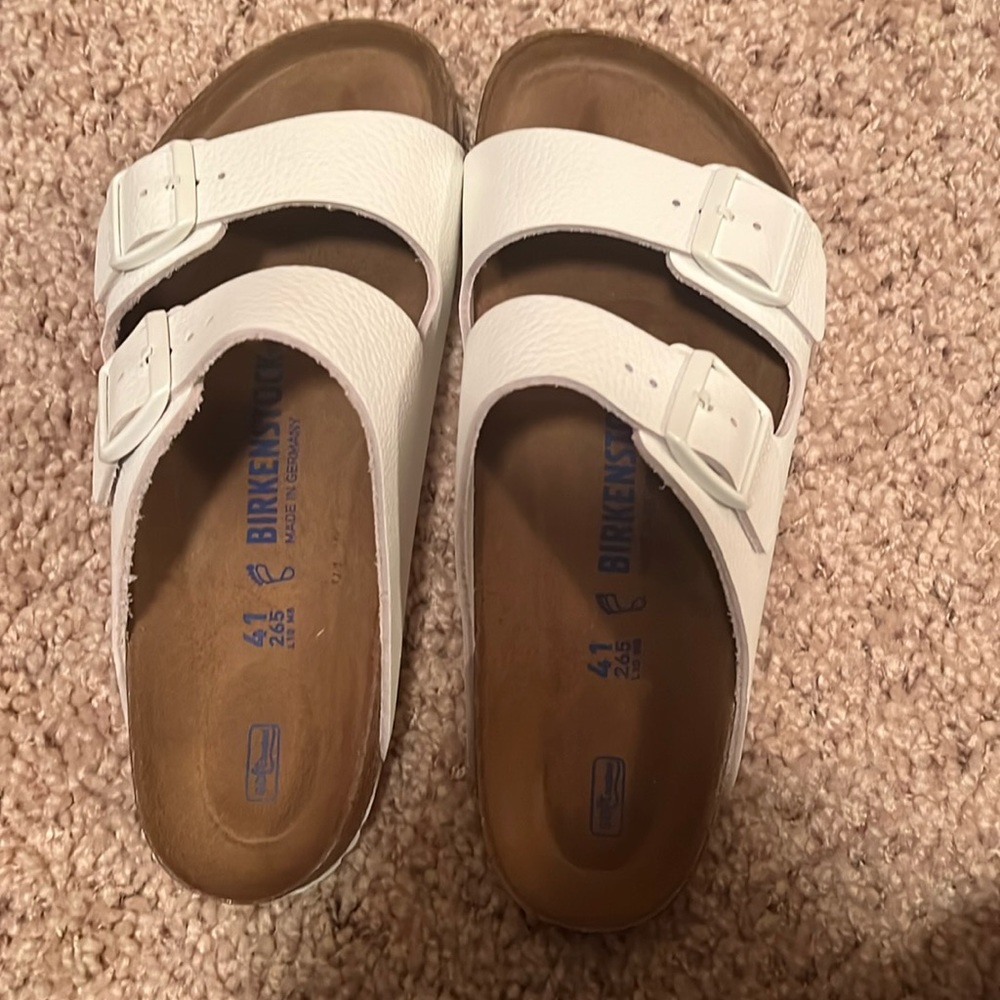 Women’s Size 41 White Birkenstock Arizona